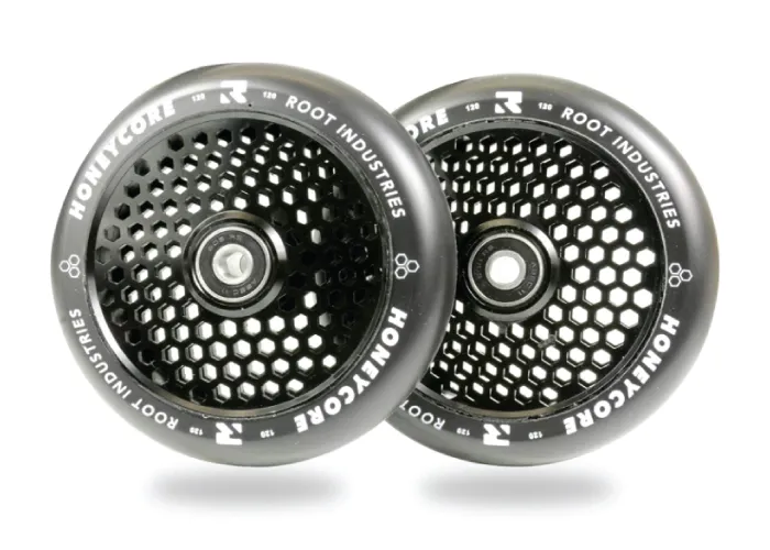 Honeycore wheels for scooter tricks
